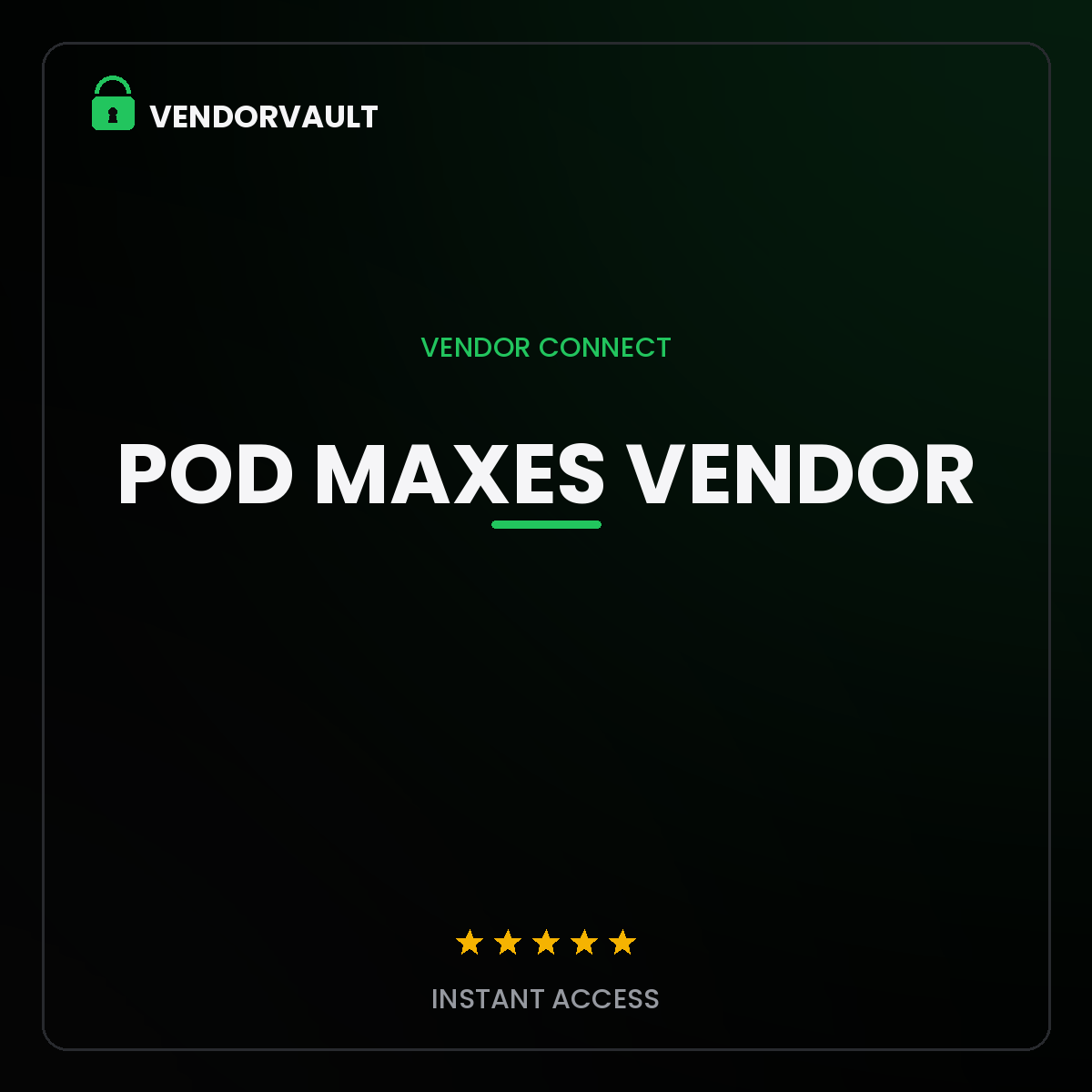 Pod Maxes Vendor